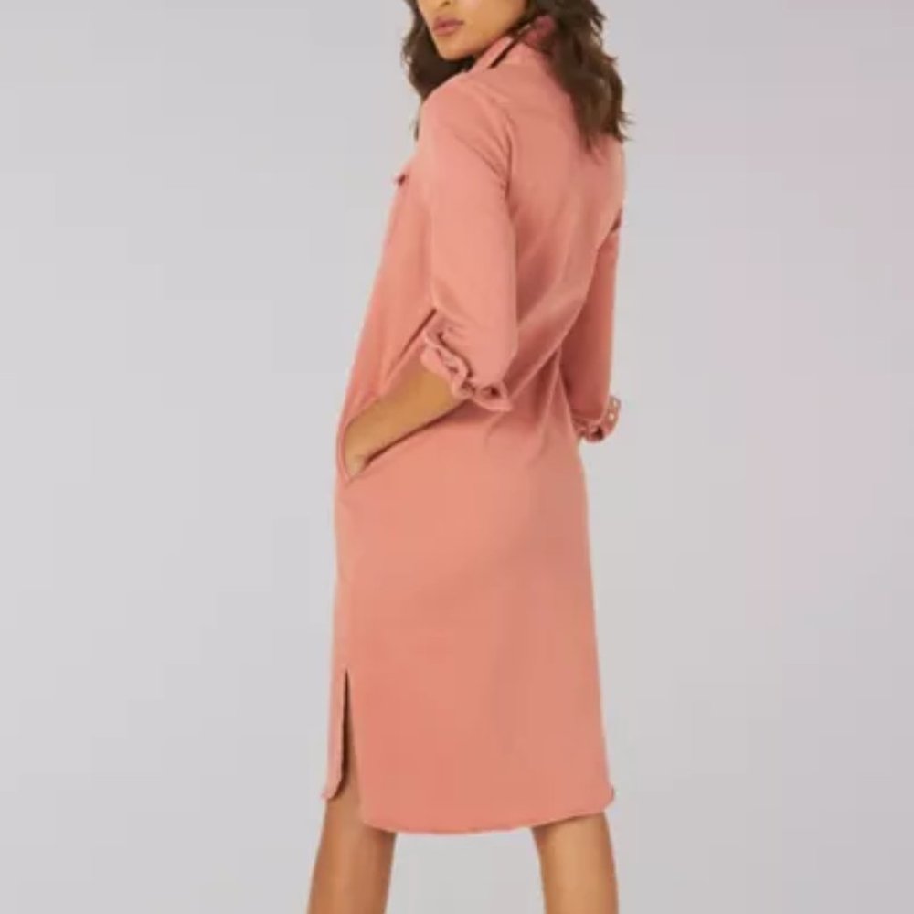 LEE Vintage Modern M Canyon Rose Western Denim Jean Shirt Dress Jacket NWT - Picture 6 of 12